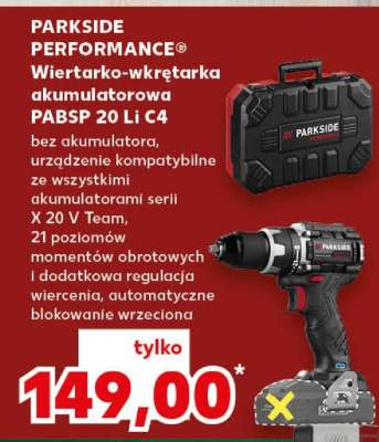PARKSIDE PERFORMANCE® Wiertarko-wkrętarka akumulatorowa PABSP 20 Li C4
