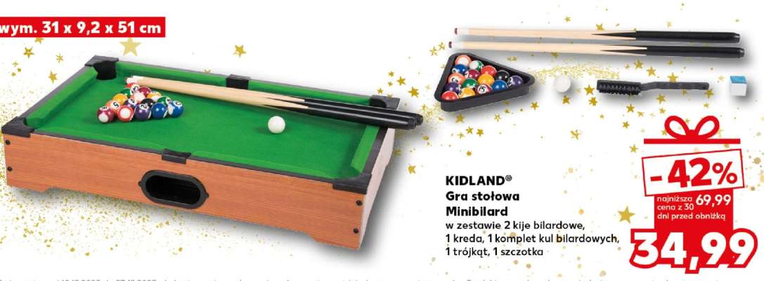 KIDLAND® Gra stołowa Minibilard
