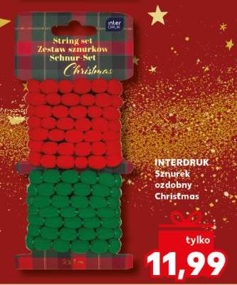 INTERDRUK Sznurek ozdobny Christmas
