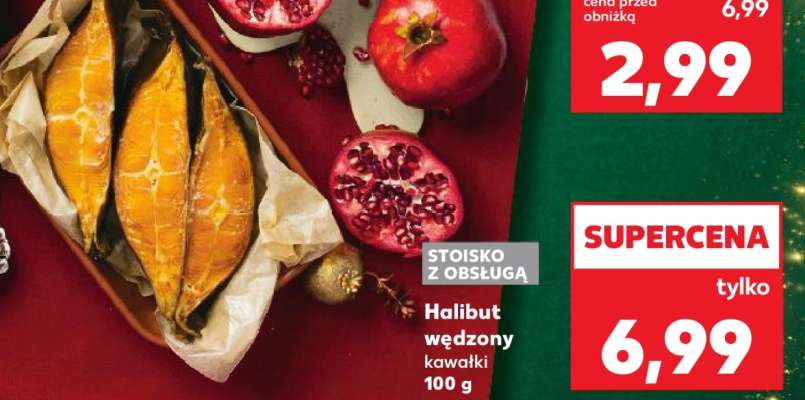 Halibut wędzony kawałki 100 g