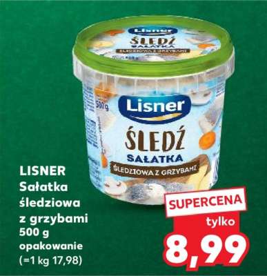 LISNER Sałatka śledziowa z grzybami 500 g