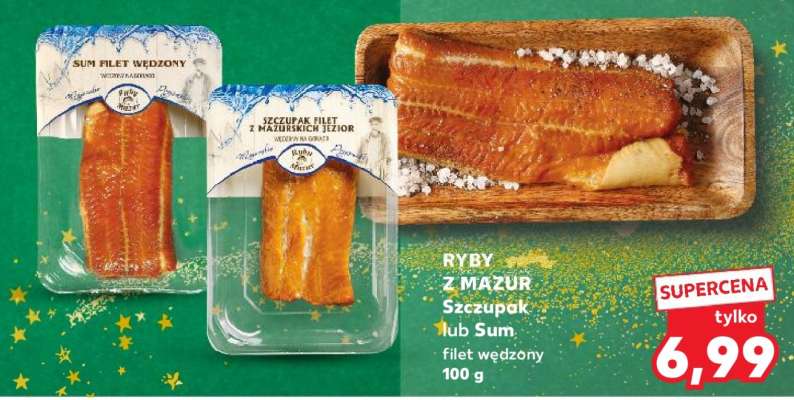 RYBY Z MAZUR Szczupak lub Sum, filet wędzony