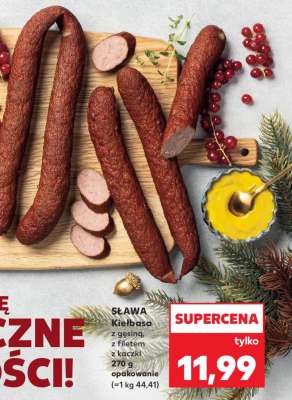 SŁAWA Kiełbasa z gęsiną, z filetem z kaczki