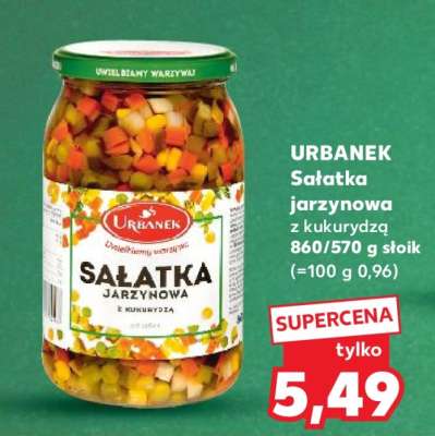 URBANEK Sałatka jarzynowa z kukurydzą 860/570 g słoik