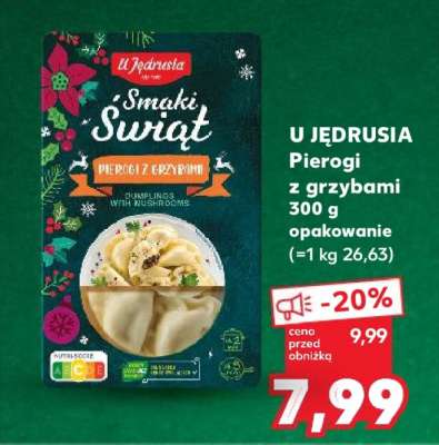 U JĘDRUSIA Pierogi z grzybami 300 g opakowanie