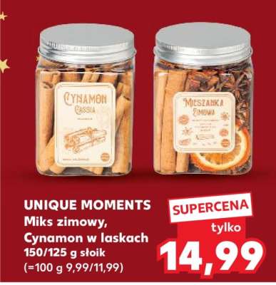 UNIQUE MOMENTS Miks zimowy, Cynamon w laskach 150/125 g słoik