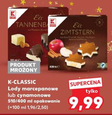 K-CLASSIC Lody marcepanowe lub cynamonowe