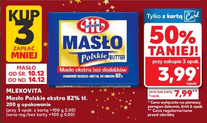 MLEKOVITA Masło Polskie ekstra 82% tł.