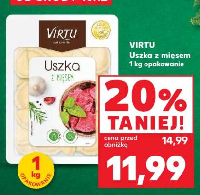 VIRTU Uszka z mięsem 1 kg opakowanie