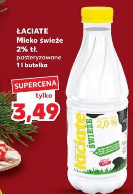 ŁACIATE Mleko świeże 2% tł. pasteryzowane 1 l butelka