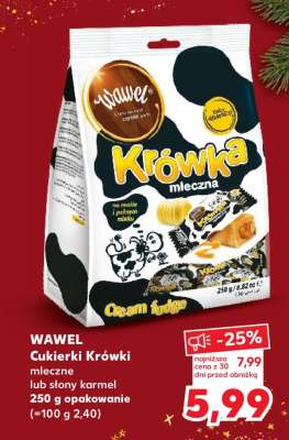 WAWEL Cukierki Krówki mleczne lub słony karmel