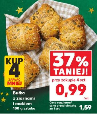 Bułka z ziarnami i makiem 100 g sztuka