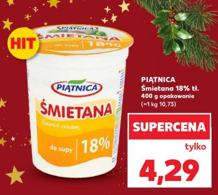 PIĄTNICA Śmietana 18% tł.