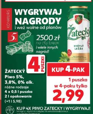 ŽATECKÝ Piwo 5%, 3,8%, 0% alk.