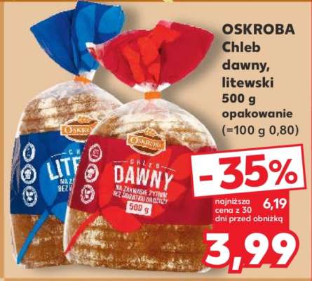 OSKROBA Chleb dawny, litewski 500 g opakowanie