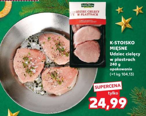 Udziec cielęcy w plastrach