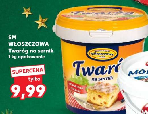 SM WŁOSZCZOWA Twaróg na sernik 1 kg opakowanie