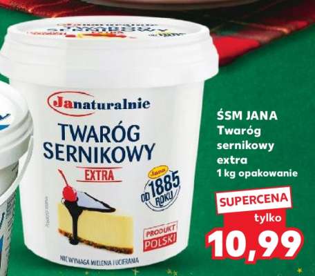 ŚSM JANA Twaróg sernikowy extra 1kg opakowanie