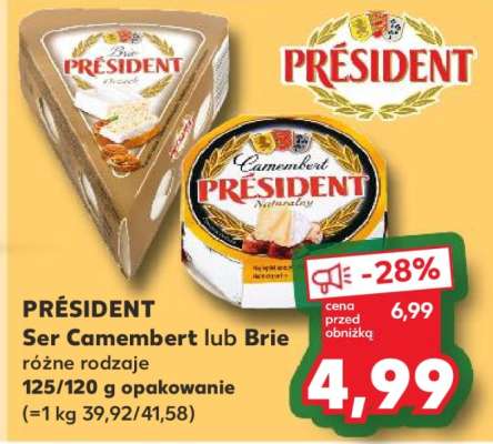 PRÉSIDENT Ser Camembert lub Brie