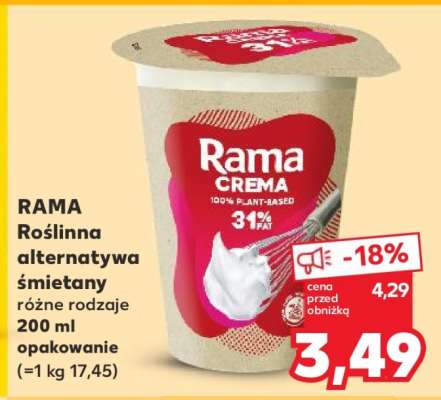 RAMA Roślinna alternatywa śmietany
