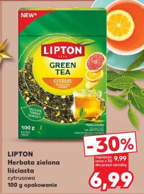 LIPTON Herbata zielona liściasta cytrusowa 100 g opakowanie