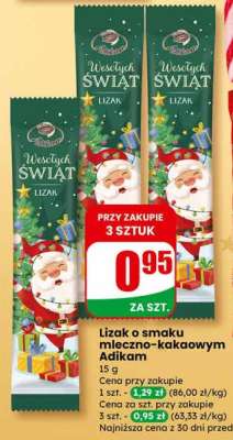 Lizak o smaku mleczno-kakaowym Adikam