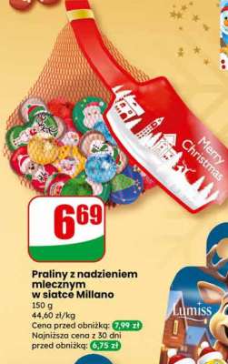 Praliny z nadzieniem mlecznym w siatce Millano