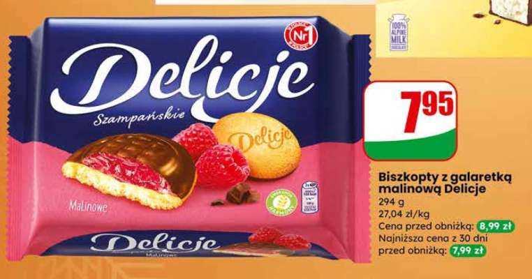 Biszkopty z galaretką malinową Delicje