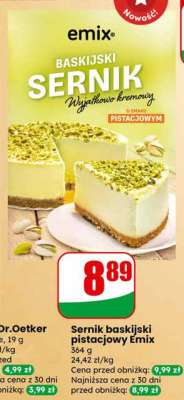 Sernik baskijski pistacjowy Emix