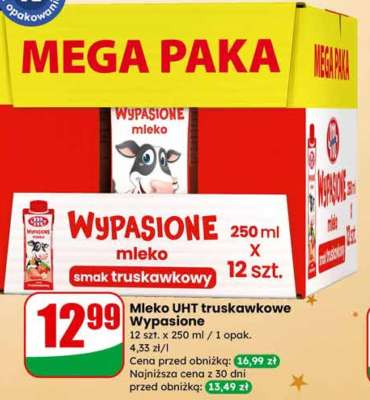 Mleko UHT truskawkowe Wypasione