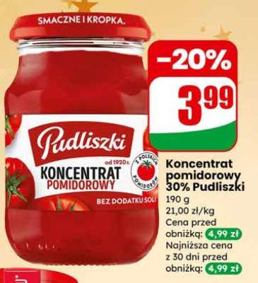 Koncentrat pomidorowy 30% Pudliszki