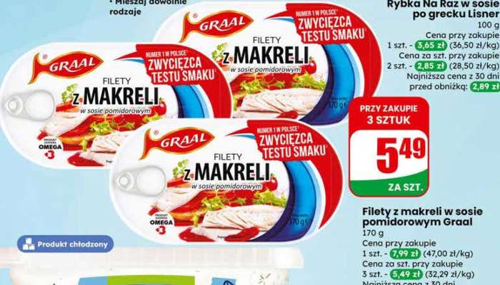 Filety z makreli w sosie pomidorowym Graal