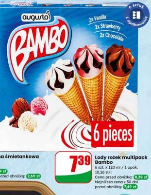 Lody rożek multipack Bambo