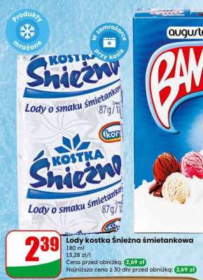 Lody Kostka śnieżna śmietankowa