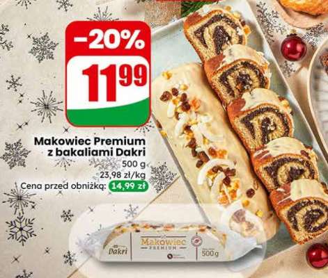 Makowiec Premium z bakaliami Dakri
