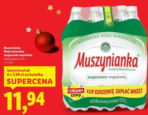 MUSZYNIANKA Woda mineralna magnezowo- -wapniowa