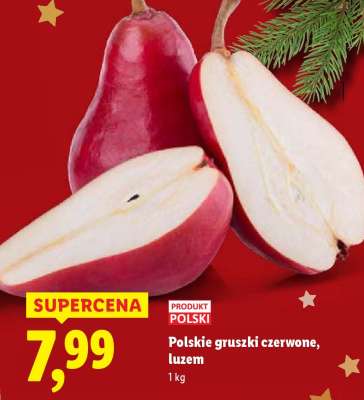Polskie gruszki czerwone, luzem