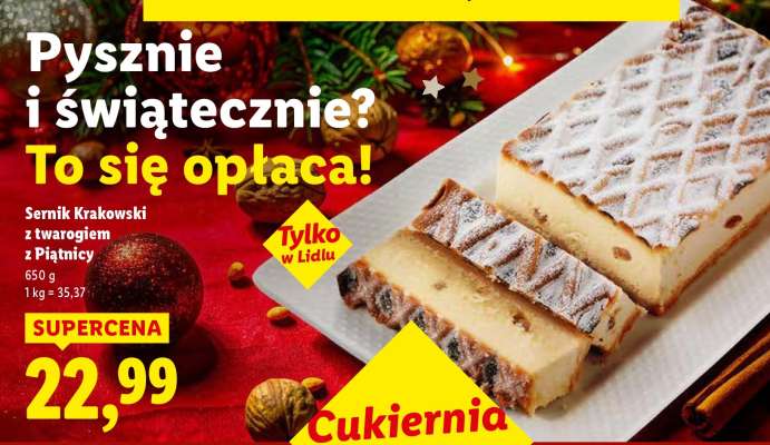 Sernik Krakowski z twarogiem z Piątnicy