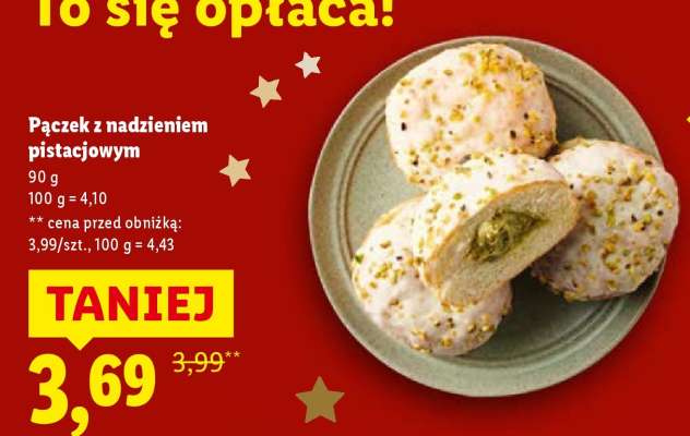 Pączek z nadzieniem pistacjowym