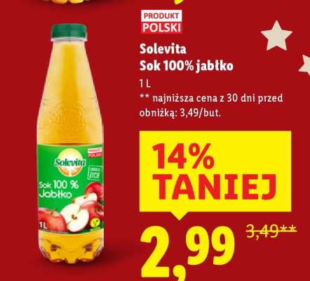 Solevita Sok 100% Jabłko