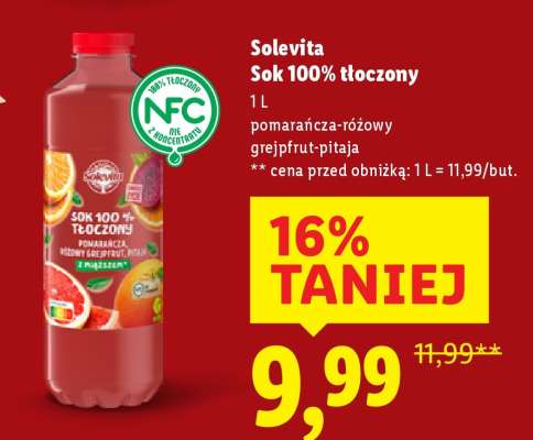 SOLEVITA Sok 100% tłoczony