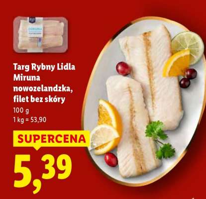 Targ Rybny Lidla Miruna nowozelandzka, filet bez skóry