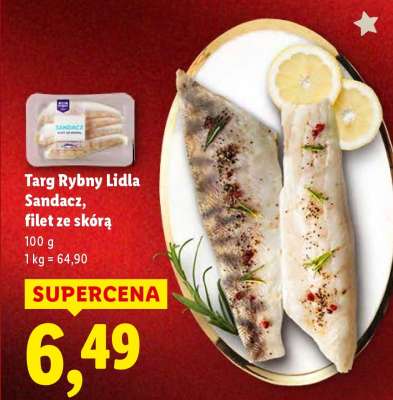 TARG RYBNY LIDLA Sandacz filet ze skórą