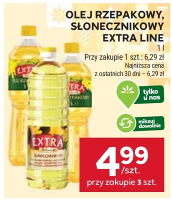 OLEJ RZEPAKOWY, SŁONECZNIKOWY EXTRA LINE
