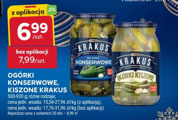 Ogórki konserwowe, kiszone Krakus