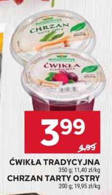 Ćwikła tradycyjna, chrzan tarty ostry