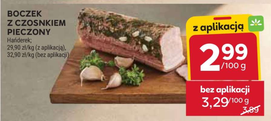 Boczek z czosnkiem pieczony