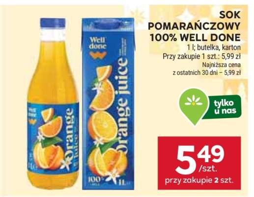 Sok pomarańczowy 100% Well Done