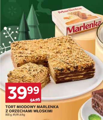 Tort Miodowy Marlenka z Orzechami Włoskimi