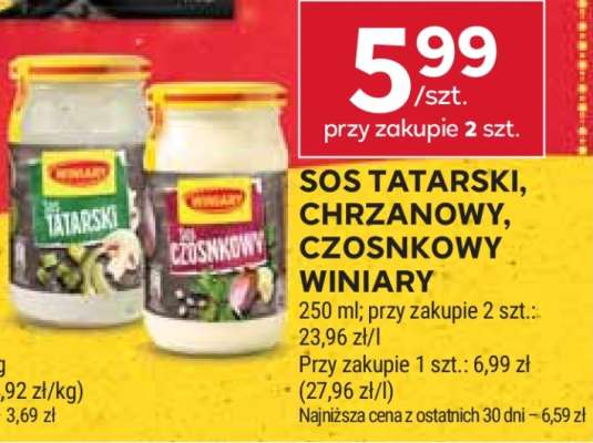 SOS TATARSKI, CHRZANOWY, CZOSNKOWY WINIARY